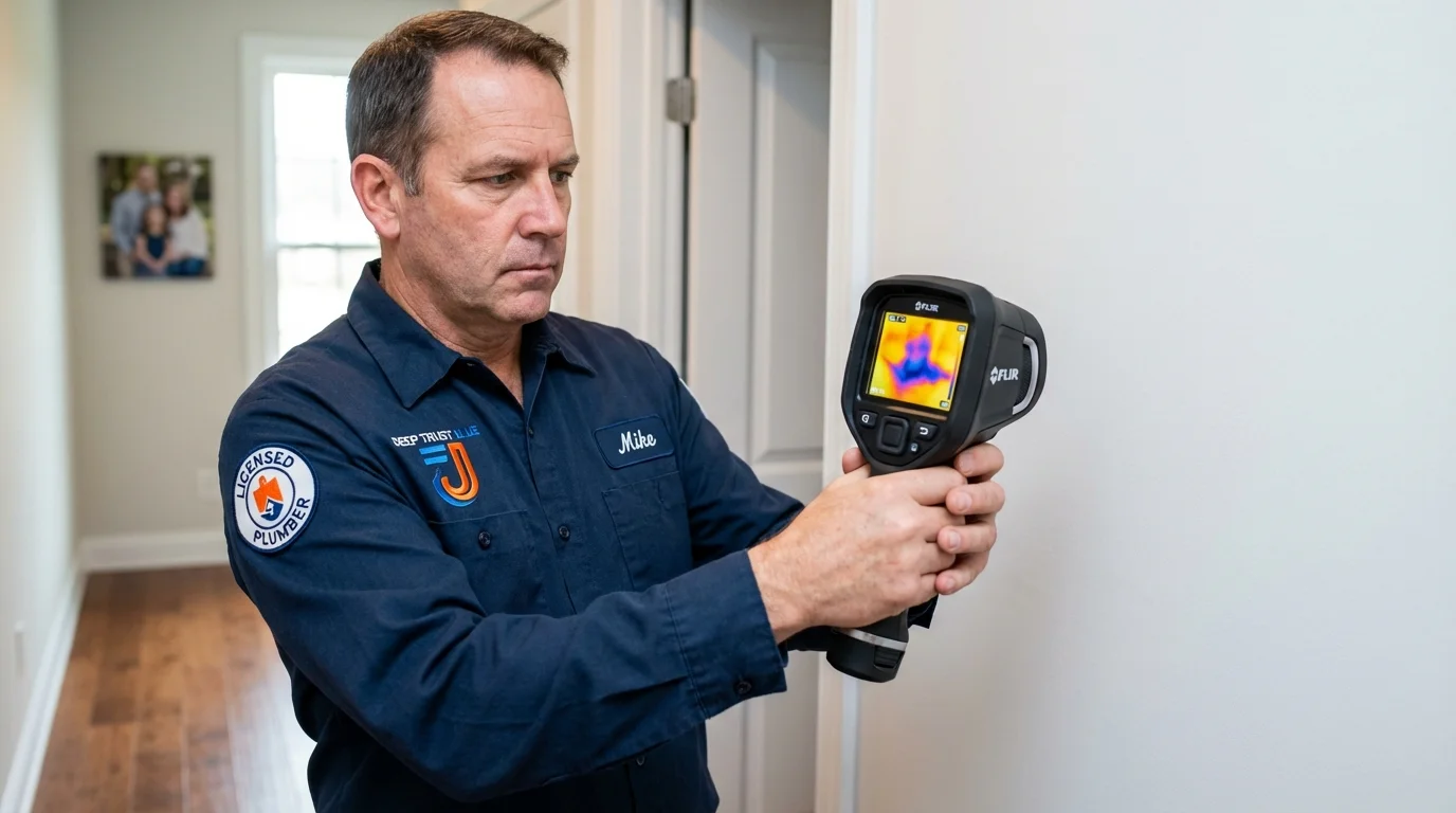 Thermal imaging leak detection by Johns Plumbing LLC in Goffstown